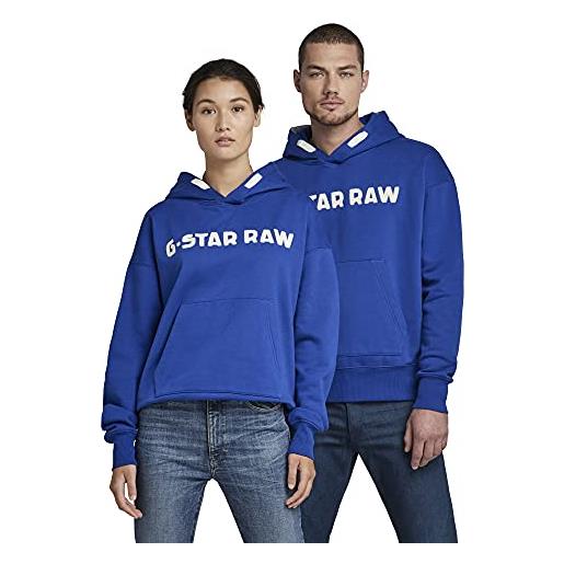 G-STAR RAW men's unisex embro hoodie, blu (hudson blue d21689-a975-1855), m