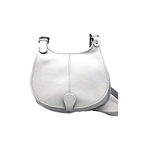 Puccio Pucci trlbc100101, borsa in pelle donna, bianco, 30x23x7 cm