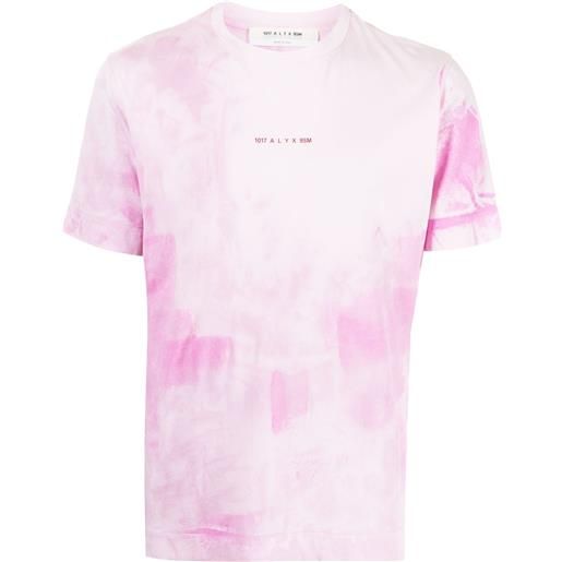 1017 ALYX 9SM t-shirt con fantasia tie dye - rosa