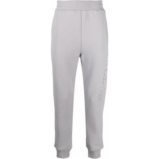 A-COLD-WALL* pantaloni sportivi con logo goffrato - grigio