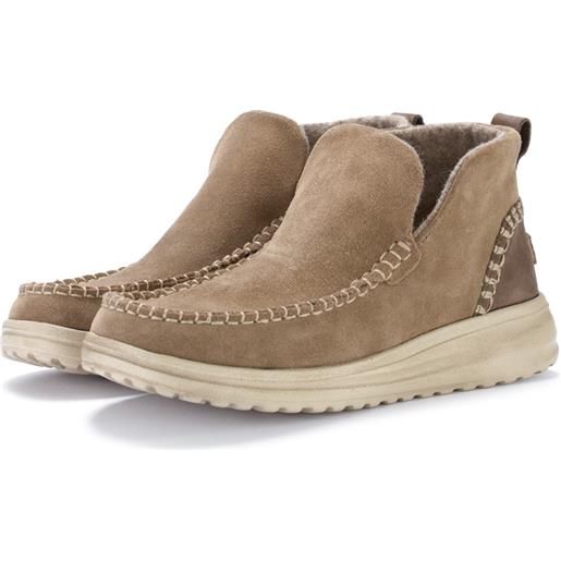 HEY DUDE SHOES stivaletti donna hey dude | denny suede beige