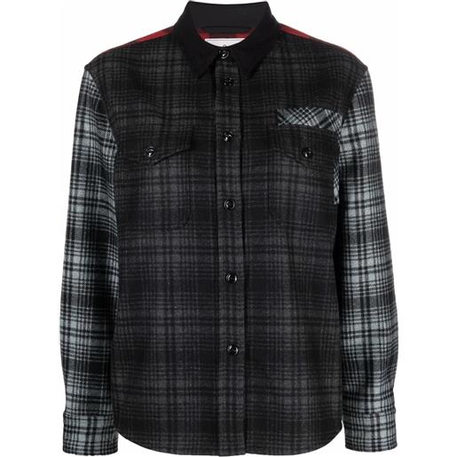 Woolrich camicia con design color-block - grigio