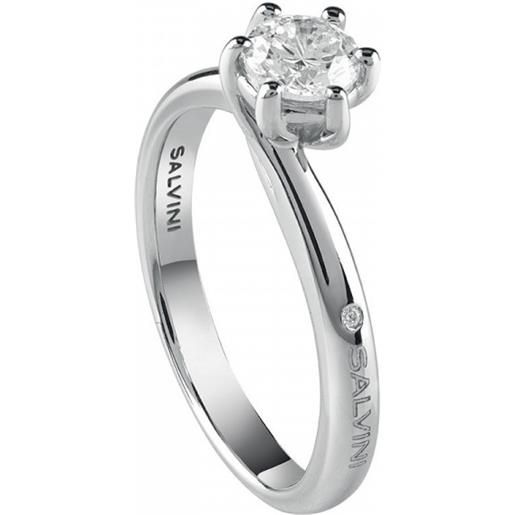 Salvini anello solitario lavinia in oro bianco con diamante