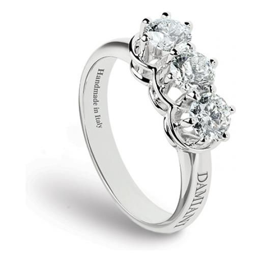 Damiani anello minou in oro bianco e diamanti 1,24 carati