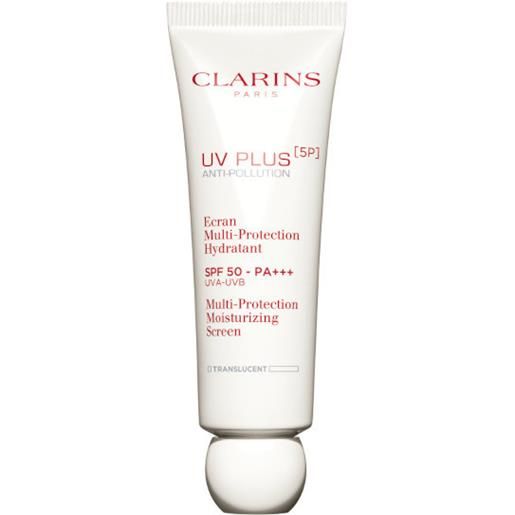 Clarins uv plus anti-pollution ecran spf 50 multi protection hydratant, 50 ml - crema viso donna
