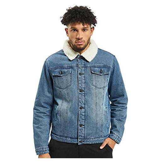 Brandit Brandit sherpa denimjacke men, sherpa denim jacket uomo, blu (denim blue), xl