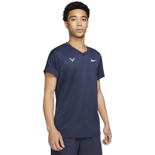 Nike court rafa challenger short sleeve t-shirt blu xl uomo