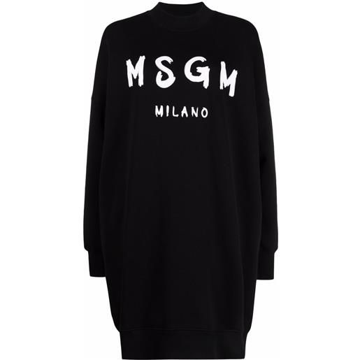 MSGM abito modello felpa con logo - nero