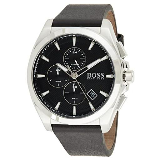 Boss orologio con cronografo al quarzo da uomo con cinturino in pelle nero - 1513881