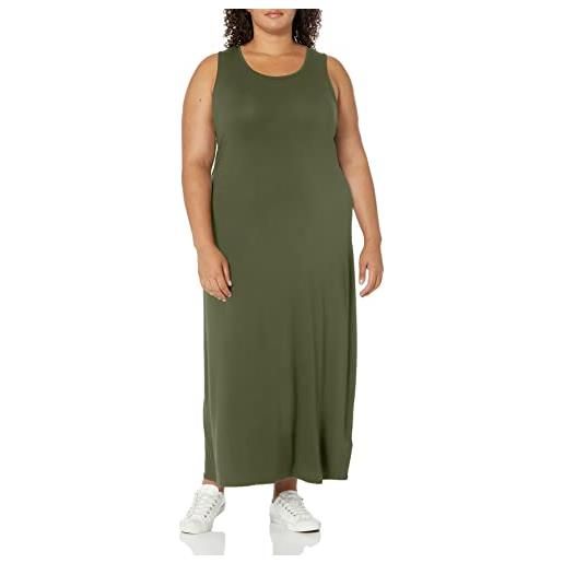 Amazon Essentials vestito lungo smanicato donna, terracotta, xs