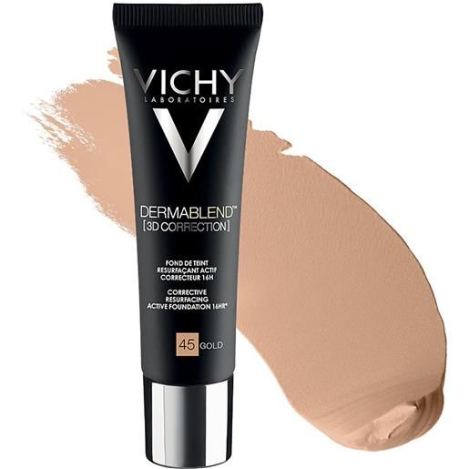 Vichy dermablend 3d fondotinta coprente per pelle grassa con imperfezioni tonalità 45 30 ml