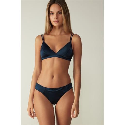 Intimissimi reggiseno a triangolo emma in seta blu