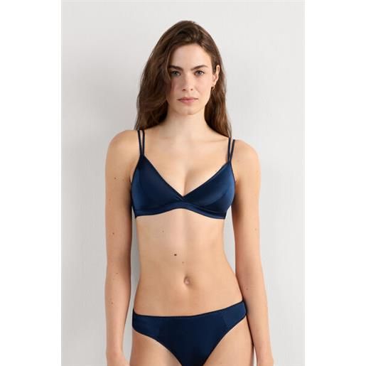 Intimissimi reggiseno a triangolo emma in seta blu