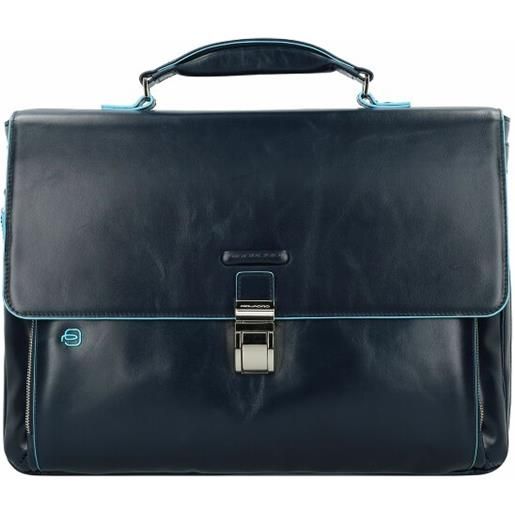 Piquadro blue square briefcase ii pelle 40 cm scomparto per laptop blu