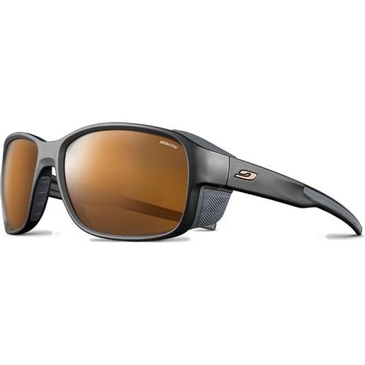 Julbo montebianco 2 photochromic polarized sunglasses marrone, nero reactiv high mountain/cat2-4