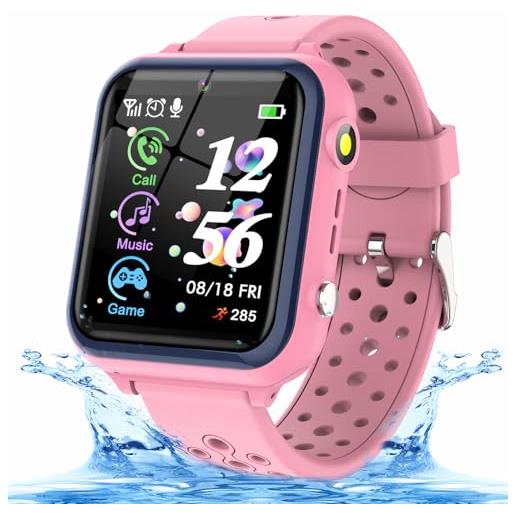 JUBUNRER Smartwatch Bambini con Telecamera Musica Orologio Telefono  Chiamata Vocale SOS Giochi Sveglia, Regalo di Compleanno per Ragazzi e  Ragazze