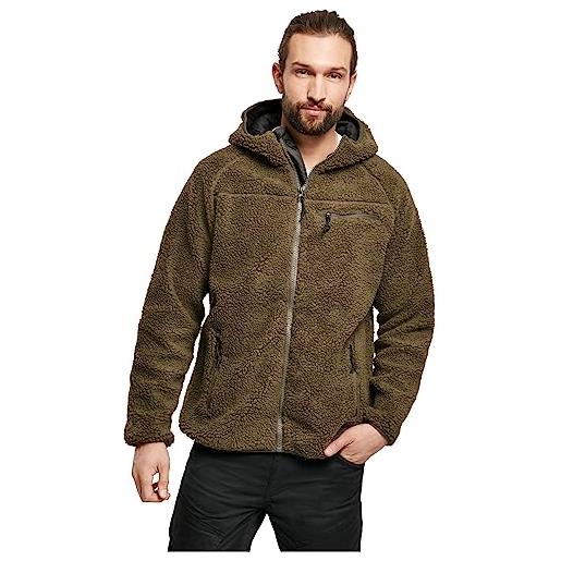 Brandit Brandit teddyfleece worker jacket, giacca da lavoro in pile teddy uomo, multicolore (woodland), 6xl