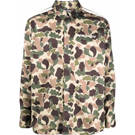 Palm Angels camicia con stampa camouflage - verde