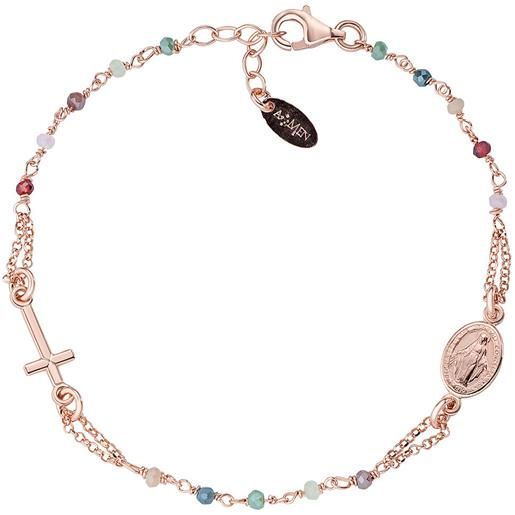 Amen bracciale con perline donna Amen rosari bro25rmu3