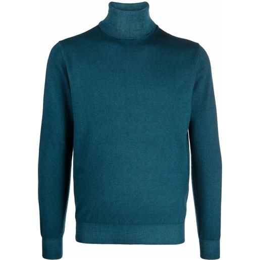 Dell'oglio maglione con dettaglio a coste - blu