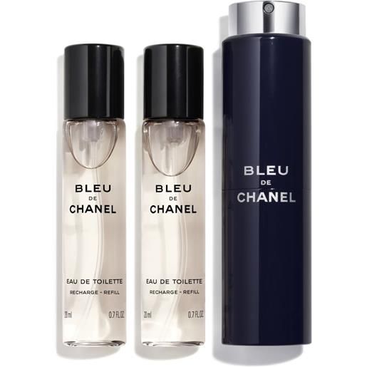 Chanel bleu de Chanel eau de toilette vaporizzatore da viaggio ricaricabile