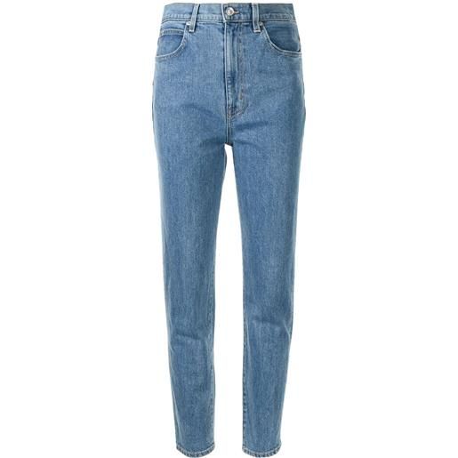 SLVRLAKE jeans crop dritti beatnik - blu