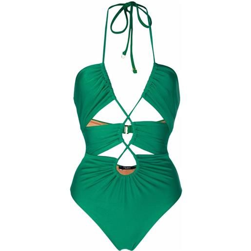 Noire Swimwear costume intero con dettagli cut-out - verde