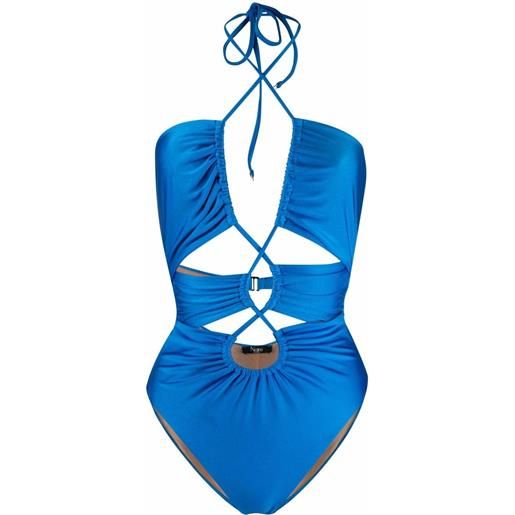 Noire Swimwear costume intero con dettagli cut-out - blu