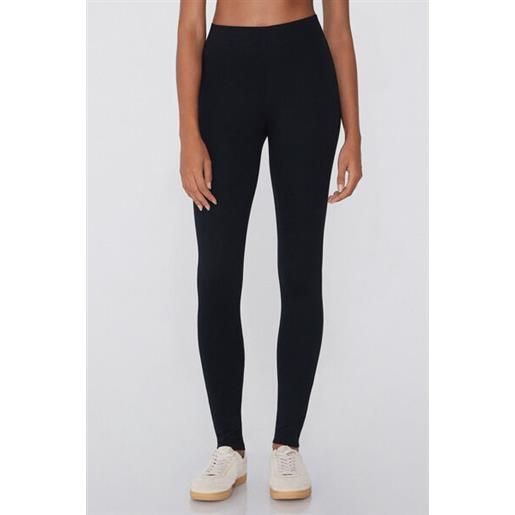 Tezenis leggings basic punto milano donna nero