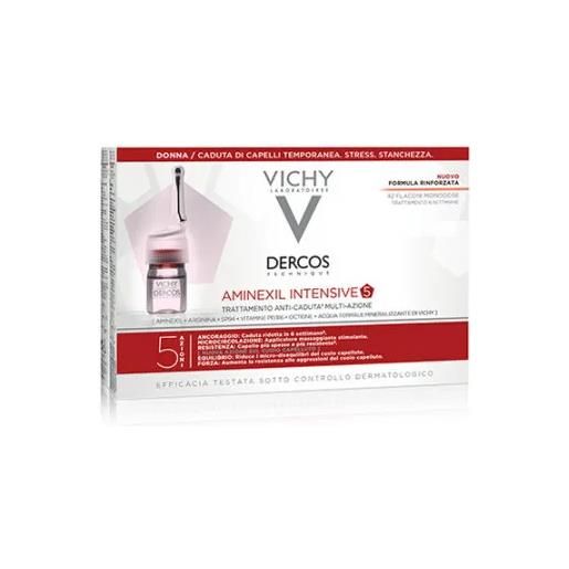 Aminexil vichy dercos Aminexil intensive 5 lozione per donna 42 fiale