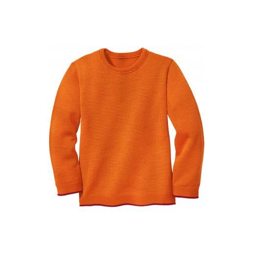 Disana pullover basic in lana merino- col. Arancio