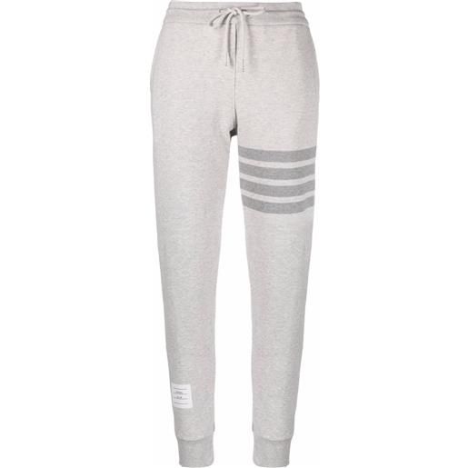 Thom Browne pantaloni sportivi con righe laterali - grigio