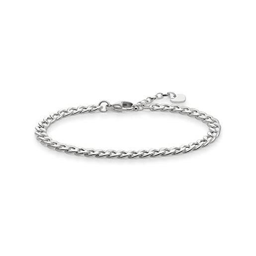 Thomas Sabo Bracciale A Catenina Donna In Argento 925 – Modello LBA0105-001-12-L19.5v, Regolabile Con Moschettone