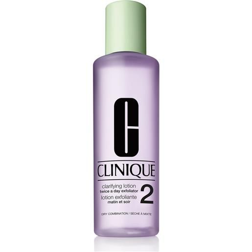 Clinique clarifying lotion 2 400 ml tonico esfoliante - pelle da arida a normale (tipo 2)