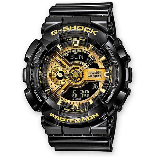 G-Shock orologio G-Shock ga-110gb-1aer nero lucido e dorato giallo