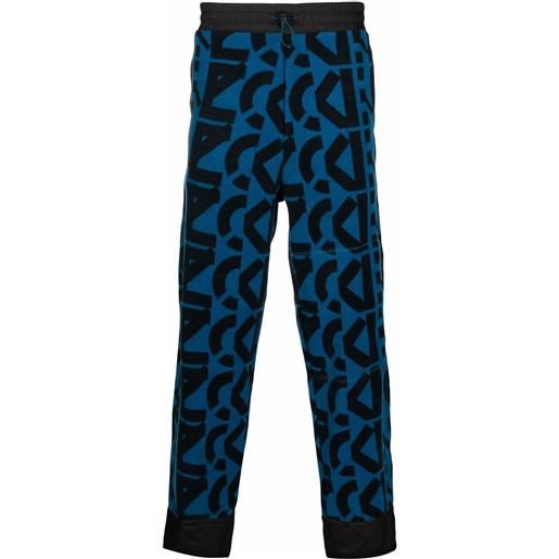 Kenzo pantaloni sportivi con stampa - blu