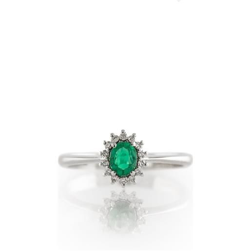 Promesse Gioielli anello Promesse Gioielli donna diamanti smeraldo acpq54s