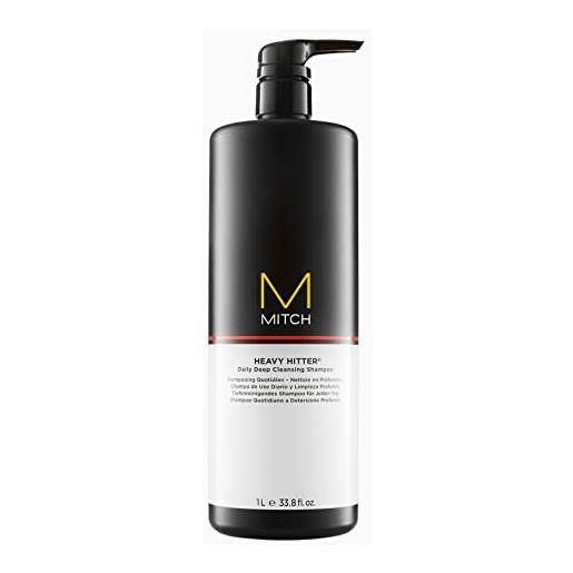 Mitch paul Mitchell mitch heavy hitter, shampoo detergente profondo, ideale per capelli e cute da normali a grassi - 1000 ml