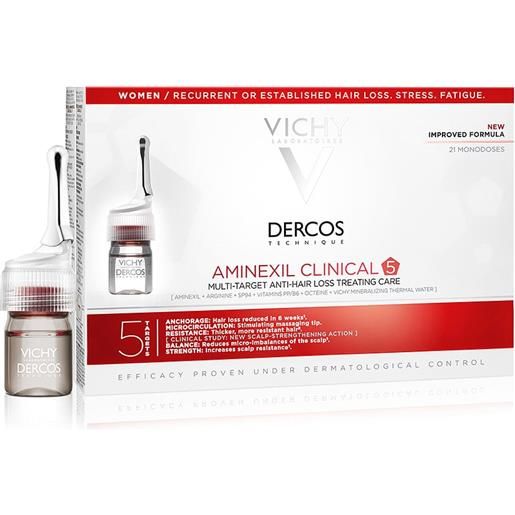 Vichy dercos aminexil trattamento anticaduta donna 21 fiale 21 x 6 ml