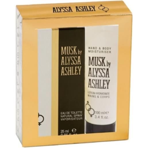 Alyssa Ashley musk edt confezione 25 ml eau de toilette + 100 ml body lotion