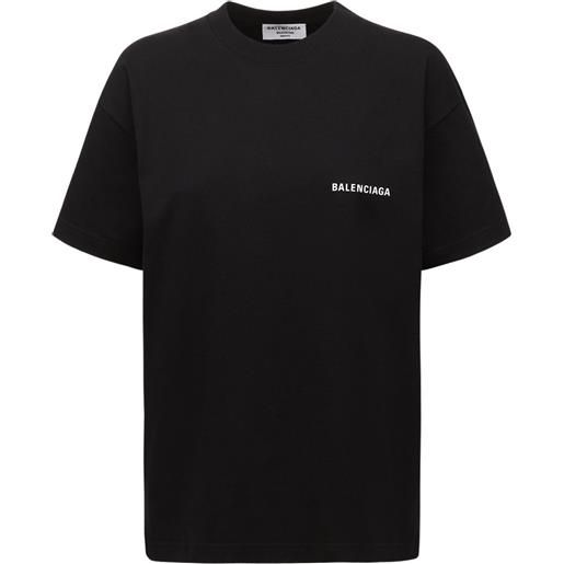 BALENCIAGA t-shirt medium fit in jersey con logo