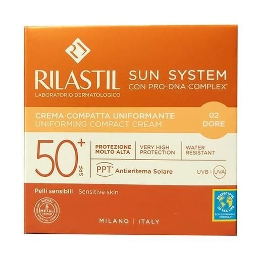 Rilastil sun system crema compatta uniformante spf50+ dorè 10g