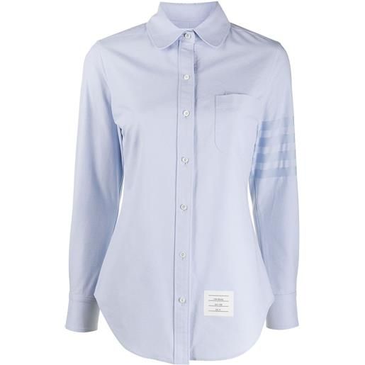 Thom Browne camicia oxford con dettaglio a 4 righe - blu