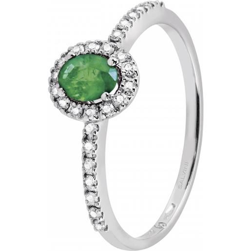 Salvini anello dora diamanti e smeraldo