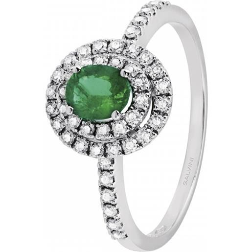 Salvini anello dora diamanti e smeraldo