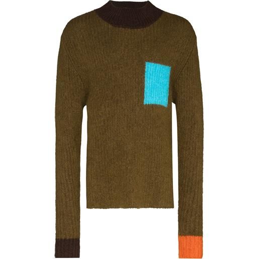 Jacquemus maglione con design color-block - marrone