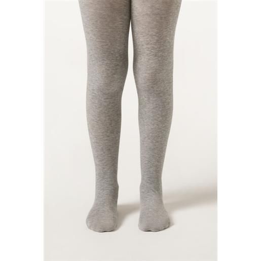 Calzedonia collant in cotone eco coprenti bambina grigio