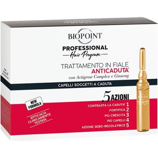 Biopoint professional trattamento in fiale anticaduta - capelli soggetti a caduta 10 fiale da 7 ml