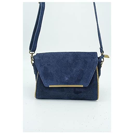 Puccio Pucci trlbc100162, borsa di pelle womens, blu navy, 24x17x8 cm