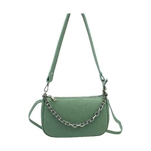 Puccio Pucci trlbc100169, borsa di pelle womens, acqua verde, 26x16x8 cm